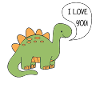 dinosaur i love you