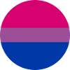 round sticker bisexual pride flag Aufkleber