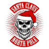 Santa Claus Skull Biker Banner