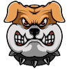 bulldog head comic dog