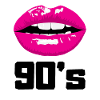 Pink kissable mouth 90s