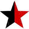 Black-red star