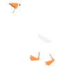 Daisy funny goose with blossom