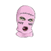 Moose balaclava pink