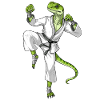 Lézard de karaté