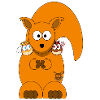 Squirrelchen mit Engelsnuss und Teufelnuss