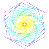 Sacred Geometry Spiral Rainbow