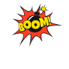Comic Sprechblase speechbubble Boom bomb!