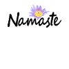 Namaste yoga fiore di loto meditazione viola lotus