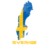 Sweden Swedish Flag Map