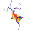 Rainbow kissing lips
