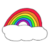 Rainbow cloud own text
