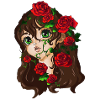 Sleeping Beauty with red roses