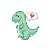 Dino with a heart