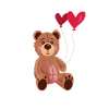 Ours mignon avec coeur