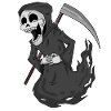 Grim Reaper laughs funny