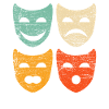 Theater mask retro