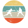 Fencing Fencer Retro