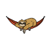 Sloth hammock vacation sleeping