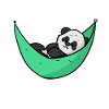 Bébé Panda Sur L’hamac Mignon
