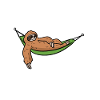 Sloth hammock vacation sleeping