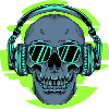 Skull Headphones Green