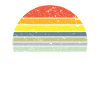 Sunset semicircle retro