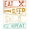 Eat Sleep Ski Repeat - Skier