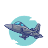 Kampfflugzeug - militärischer Kampfjet