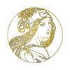 Art Nouveau icon in gold