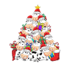 Ko jul juletræ Santa Hat Lus