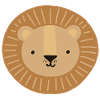Lion head child motif