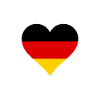 Germany german flag ensign heart