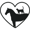 Horse cat heart love