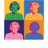 Pop Art Picture Portrait Margaret Thatcher graphic