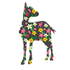 Chèvre bébé chèvre floral