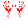 Bloody handprints Halloween