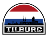 Tilburg Pays-Bas Skyline Silhouette Drapeau Néerlandais