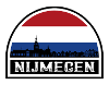 Nimègue Pays-Bas Skyline Silhouette Drapeau Néerlandais