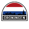Groningen Pays-Bas Skyline Souvenir Fla Néerlandais