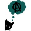 Black cat thinks anarcho