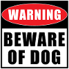 Akta dig för hund / varningsskylt