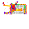 Aquarell-Splash Handball-Torwart Geschenkidee