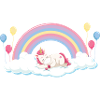Einhorn mit Regenbogen