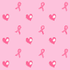 Pink Hearts and Ribbons Pattern