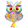 Eule Abstrakt bunt