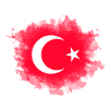 Aquarelle de drapeau turc