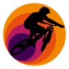 Retro downhill mountain bike
