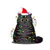 Clumsy cat Christmas