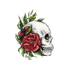 Skull with flowers Best gift